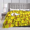 Cute Cartoon Duck  Blanket  Super Soft Fashion Plush Throw Blanket For Children Couch Bed Flannel Bedspread Bed Cover