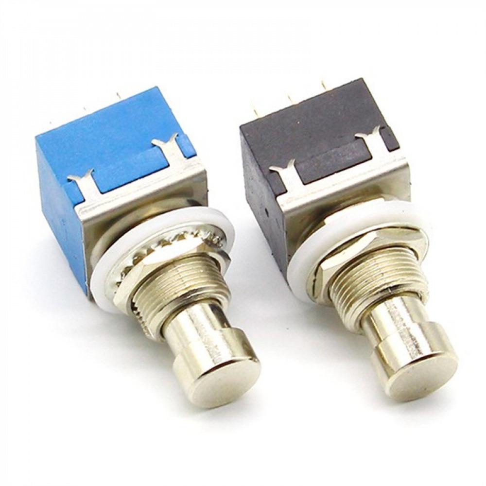 1PCS Foot Switch 9 Pin Guitar Effects Pedal Box Stomp Foot Latching 3PDT Switch Foot Switch Black/Blue