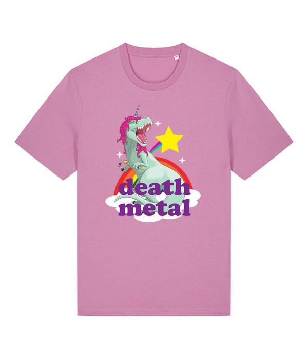 Death Metal Unicorn TRex Funny Rainbow Music Unisexs Fit TShirt M