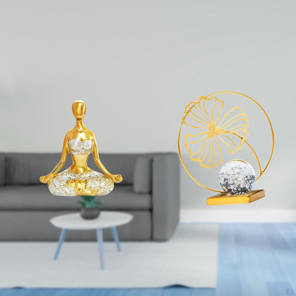 Women Resin Iron Sculpture Multifunctional Handmade Decorative Tabletop Ornament Collectible Gift