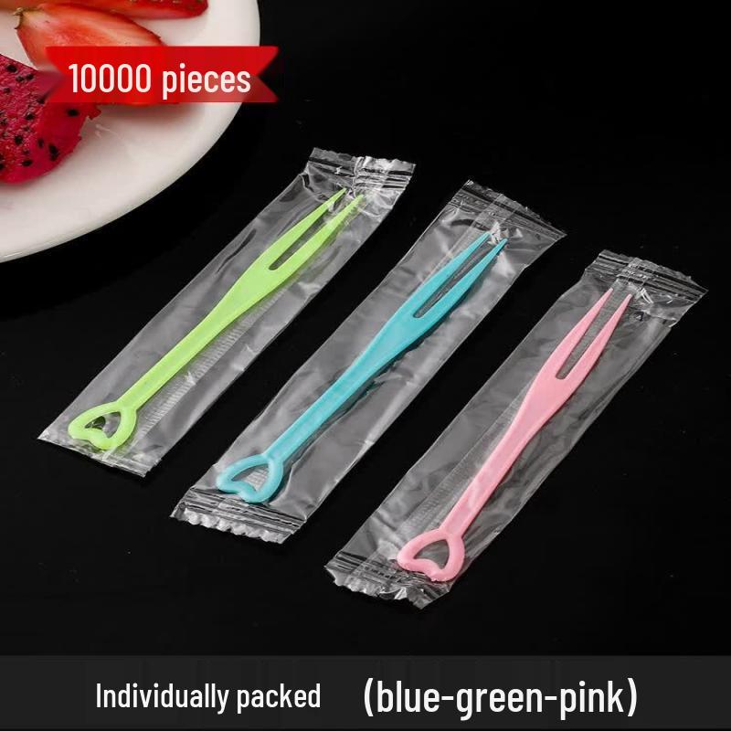 Disposable Individually Wrapped Plastic Fruit Forks