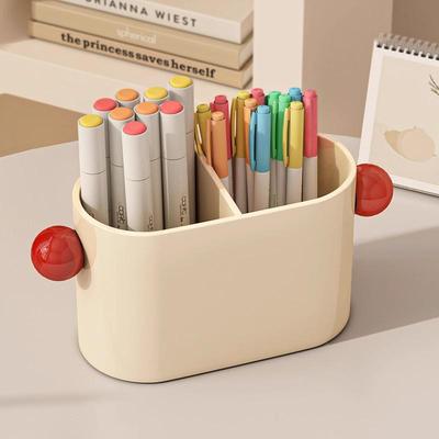 Creative Pen Holder: Student Desktop Organizer & Cute Stationery Box for Markers and Brushes