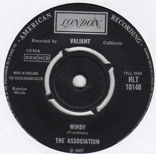 

7inch Record ASSOCIATION Windy HLT10140 LONDON 1967 UK Rock Used
