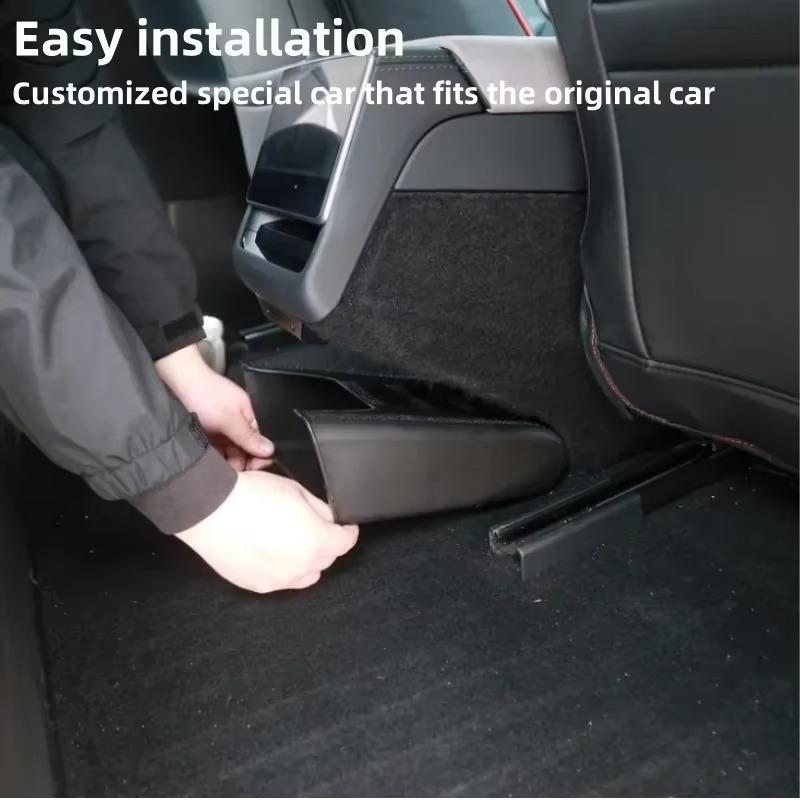 Rear Seat Storage Box Backseat Magnetic Suction Trash Can Garbage with Lid for New Tesla Model 3 Highland 2025 Car Accessories