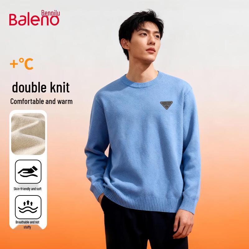 

Baleno Men s Heavyweight Round Neck Knit Sweater L