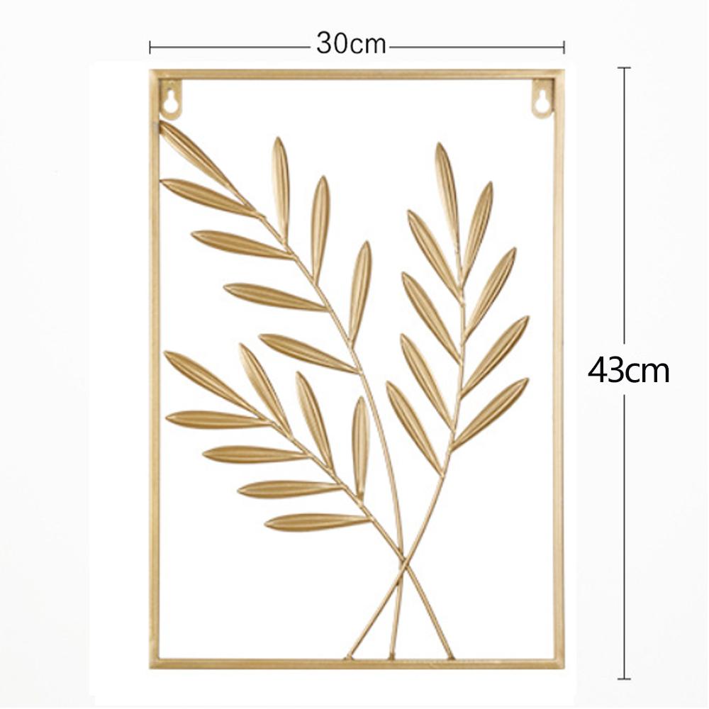 Metal Leaf Iron Wall Hanging Decor Palm Maple Leaves Plant Ginkgo Nordic Wall Pendant Mural Living Room Bedroom Home Decoration