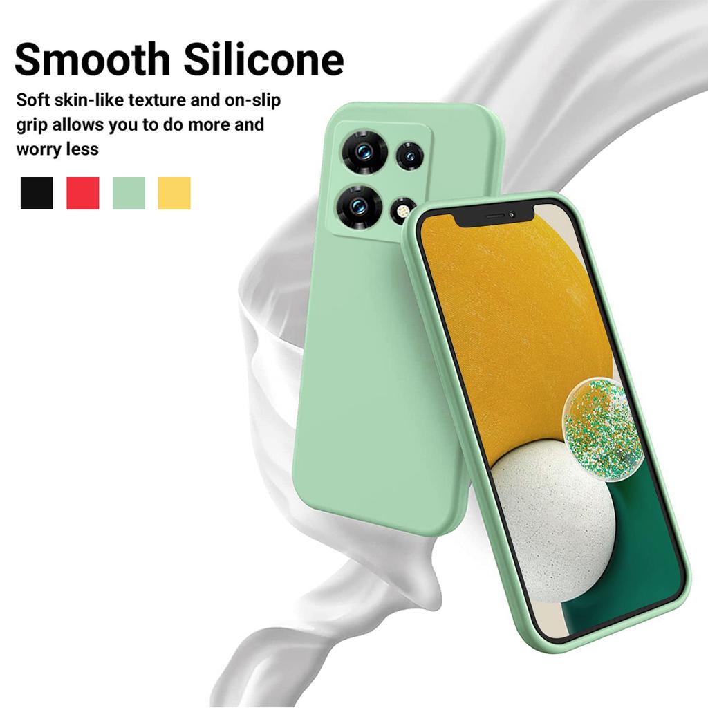 For Infinix Note 30 Pro 4G Soft Lining Phone Case Liquid Silicone Shockproof Cover with Strap