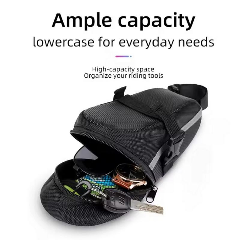Foldable Mountain Bike Saddle Bag Bicycle Tail Bag Storage Cushion Cycling Equipment Accessory