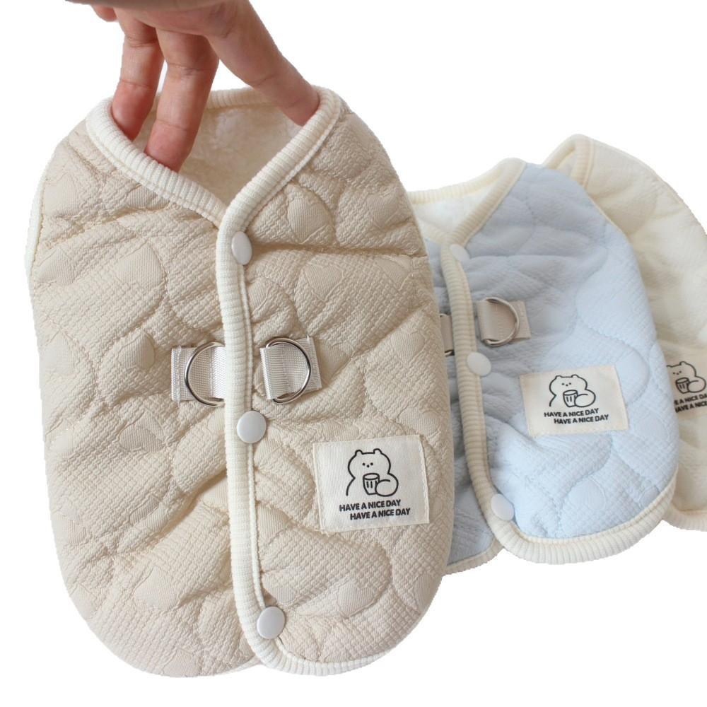 Pet Autumn and Winter Warm Vest Small Dog Thick Plush Winter Two Foot Coat Dog Clothes for Small Dogs Puppy Clothes