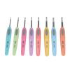 New Aluminium Crochet Hook Knitting Needles Stitches With Colourful Soft Plastic Handle
