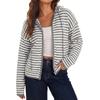 Women's Casual V-Neck Loose Fit Long Sleeve Knit Cardigan with Large Pockets