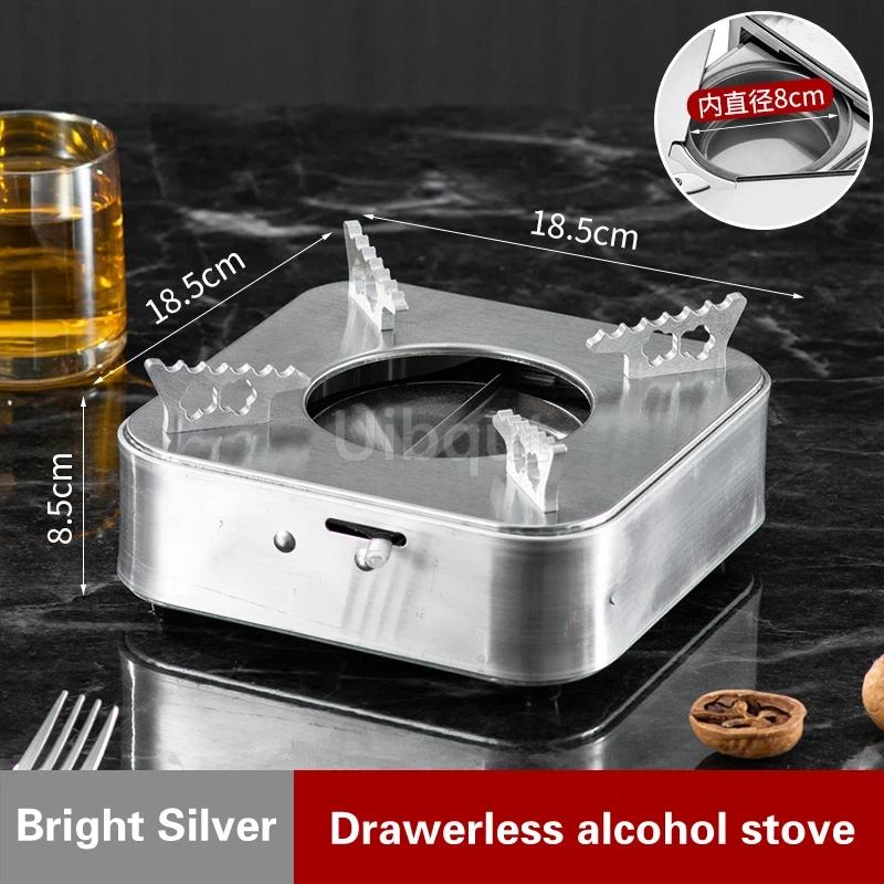 Small Hot Pot Tea boiling stove Commercial dry boilers Alcohol pot Outdoor camping boiler Drawer type alcohol stove chafing dish