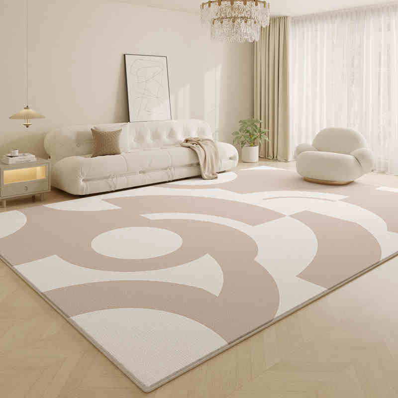 Wohnzimmer Teppich Creme Stil Hochwertiger Kaschmir-Imitat Teppich Herbst/Winter Couchtisch Teppich Schlafzimmer Teppich