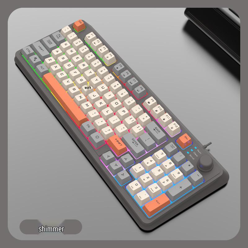 

Xuanyinhu K82 Three-Color Luminous Wired Gaming Keyboard - Mechanical Feel, Desktop Accessory