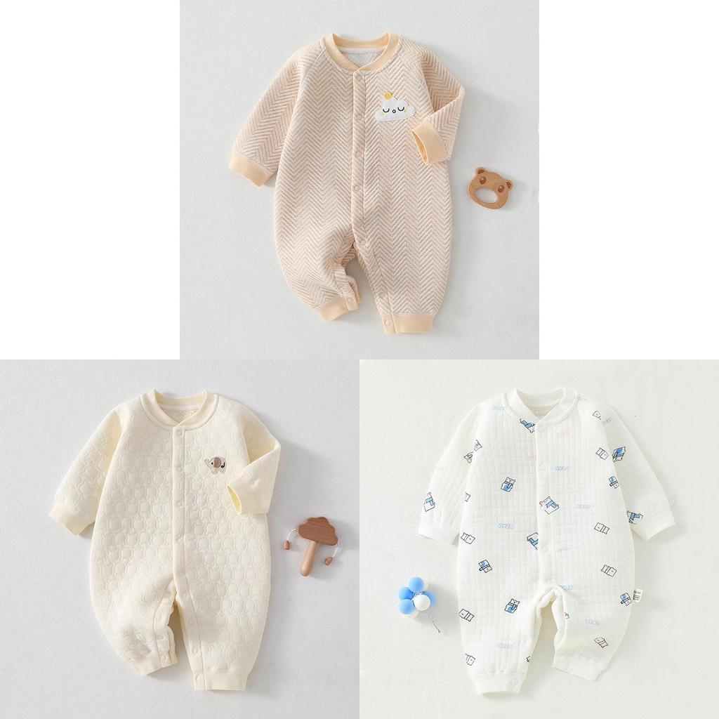 Baby Winter Warmth Cotton Snowsuit With No Bone Design For Newborns And Infants