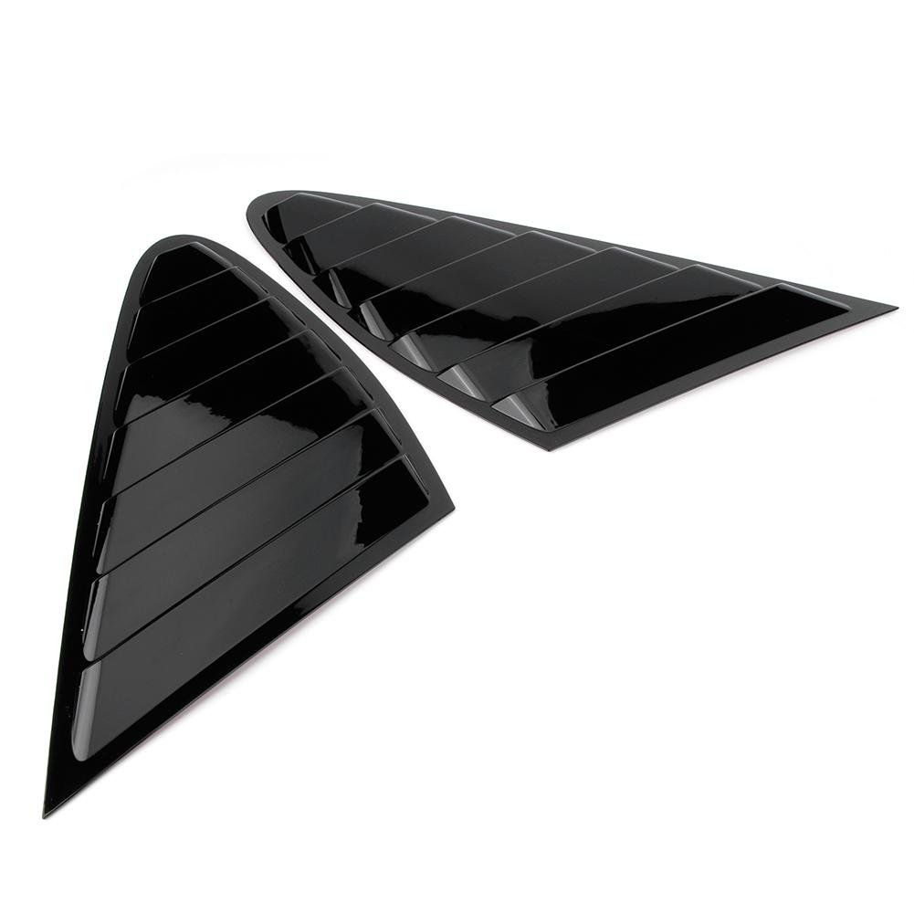 Fordonsmodifiering Fönsterdeflektor Ljus Svart Sidofönster Scoop Cover Trim för A7 2009 2018