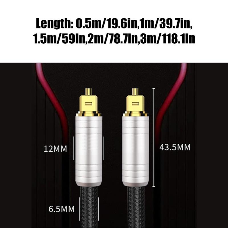 Digital Opticals Sound Cable With 24K Gold Plated Connectors For High Fidelities Sound Transmission To Home Theater Systems