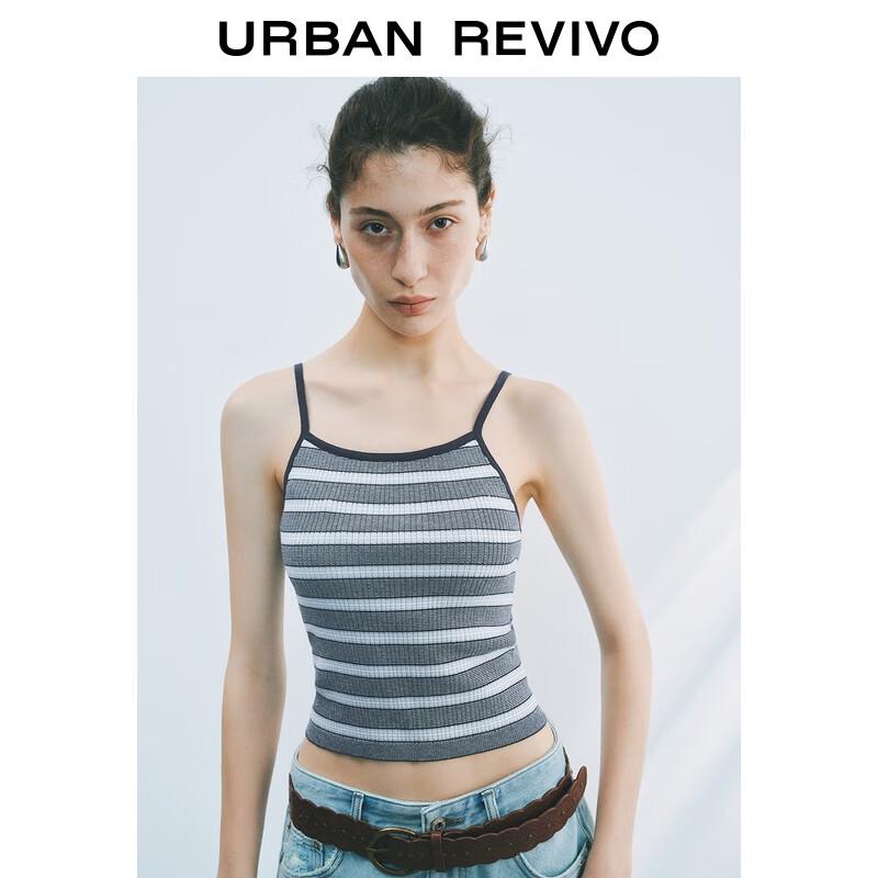 UR Damen Gestreiftes Strick-Camisole-Weste