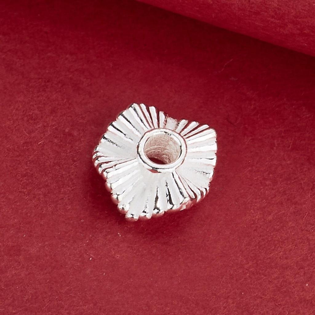 S925 Sterling Silver Retro Water Wave Spacer Beads for DIY Bracelets and Necklaces