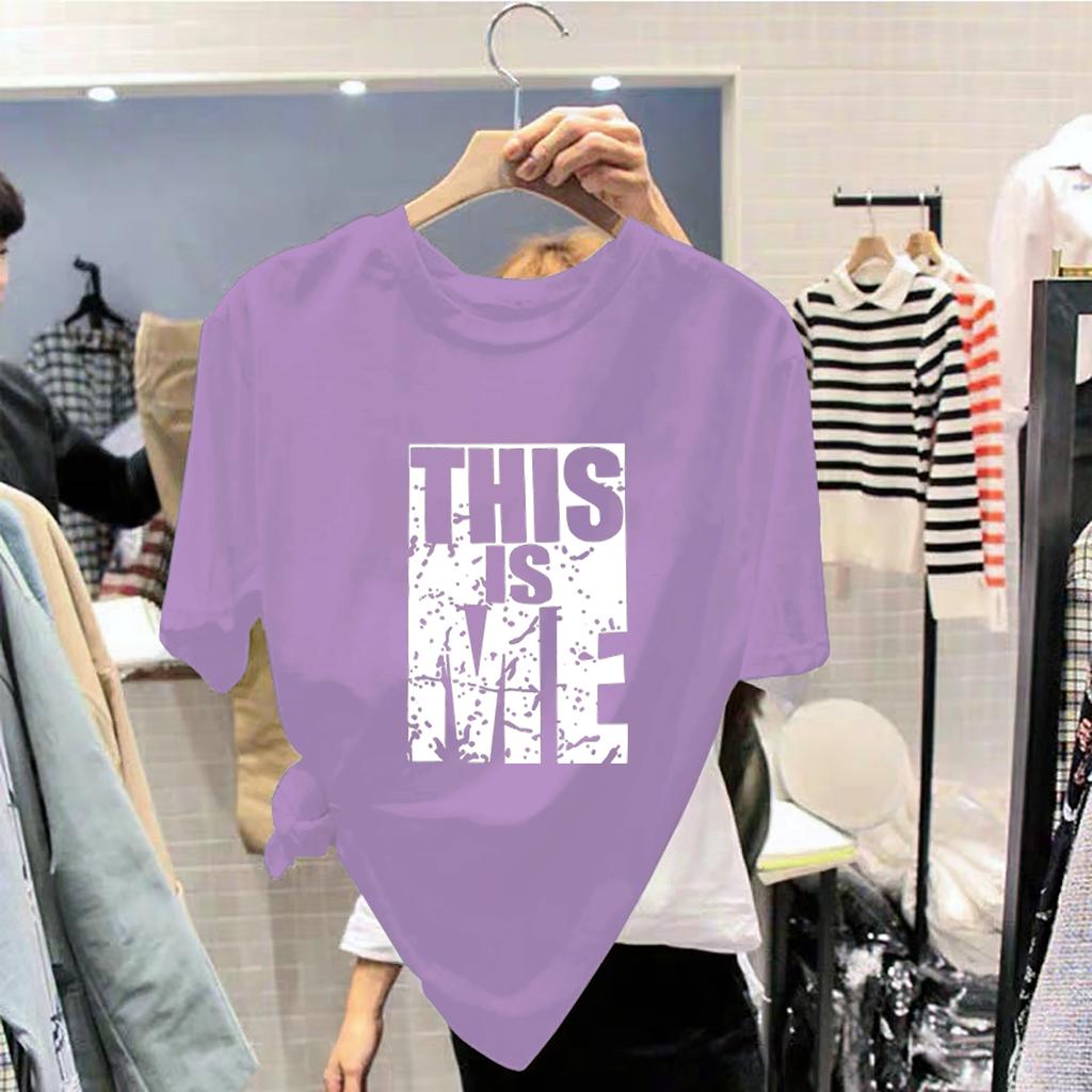 Unisex T Shirt for Women Korean Fashion Loose Teen Oversized Plus Size Tops Printed Graphic OM