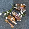 New inner height increase retro old small dirty shoes board shoes women's versatile color matching design casual straps casual shoes