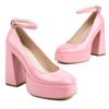 Sexy Platform High Heels Women's Pumps Shoes Round Toe Ankle Strap Black White Party Wedding Office Shoes Ladies 2025 New Spring