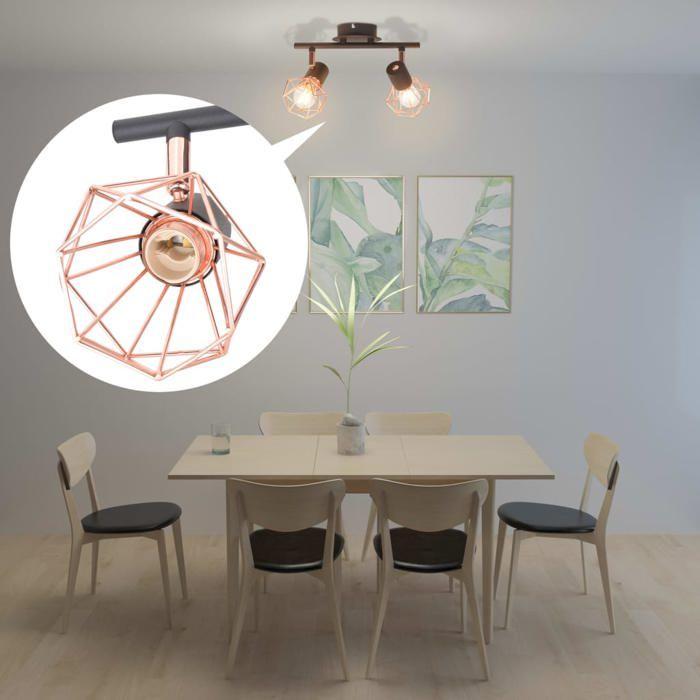 VidaXL Plafonnier 2 Ampoules LED à Filament 8 W Éclairage Lampe Suspension 244394
