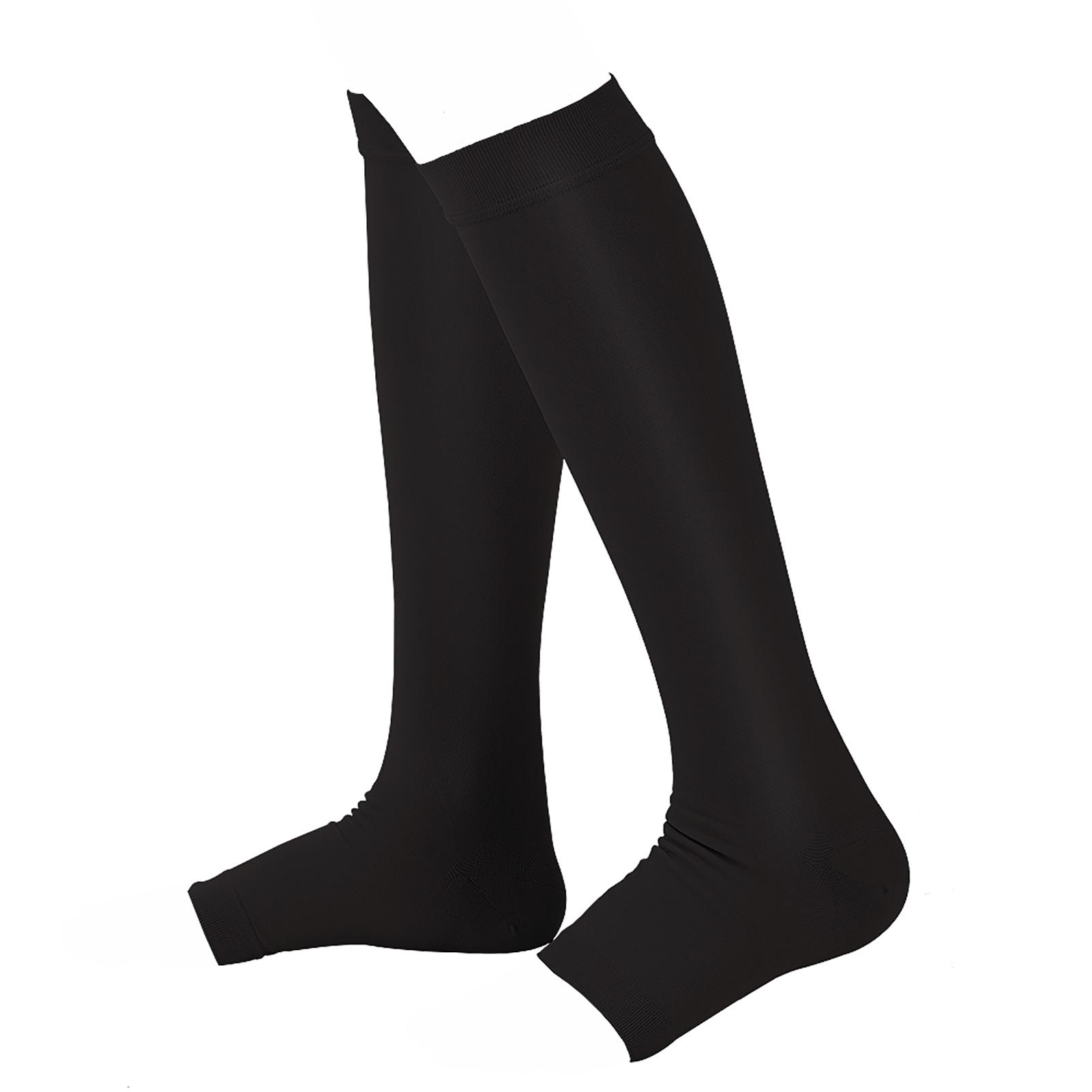 

Компрессионные рукава для голени, дышащие носки без пальцев для бега, спорта и фитнеса L чёрный