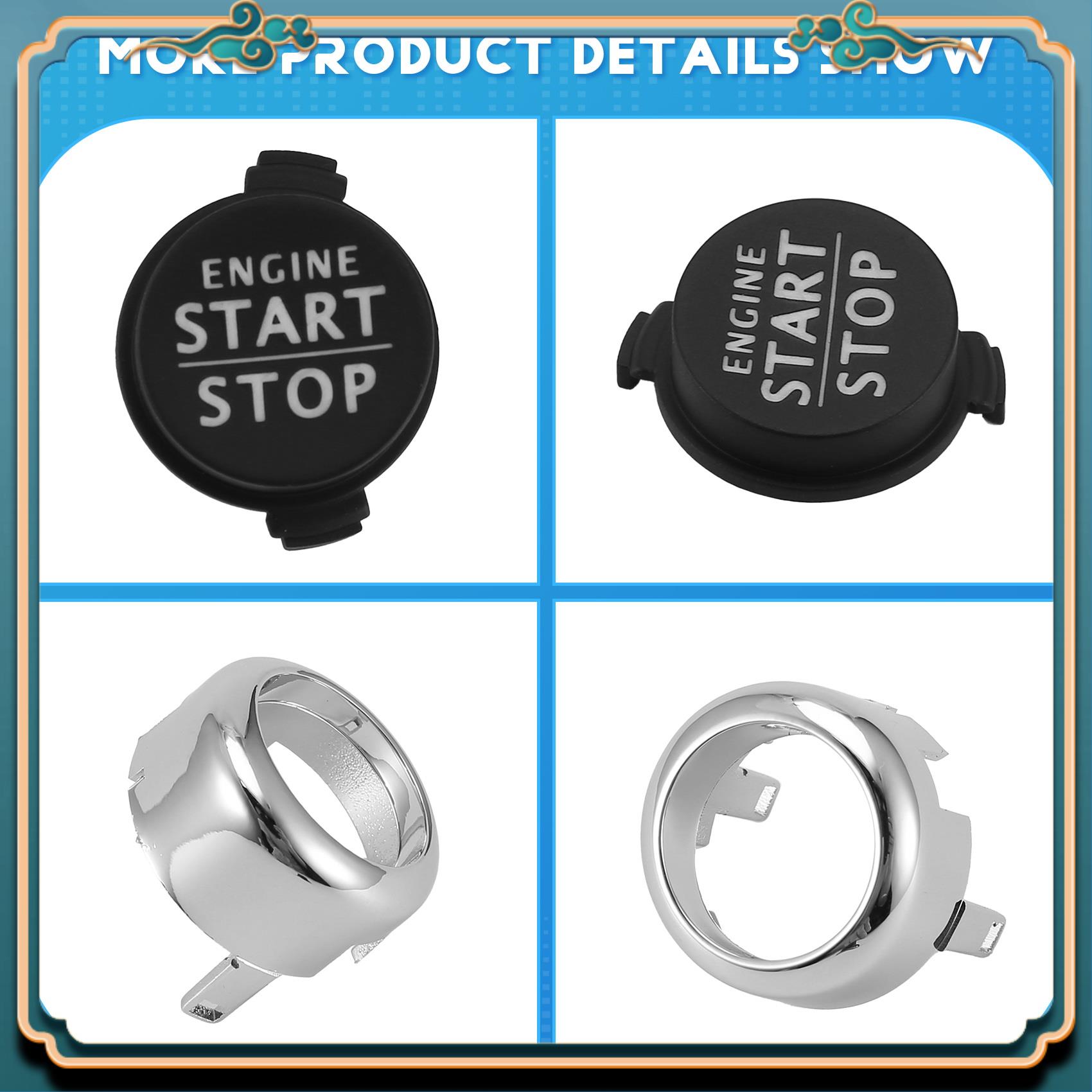 Latest Car Engine Start Stop Ignition Button Switch Cover 3W0959839c For Bentley Continental GT GTC Flying Spur 2006-2012 BlackSilver