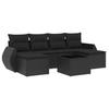 VidaXL Salon de Jardin avec Coussins 7 pcs, Canapés de Terrasse, Ensemble de Meubles de Patio, Mobilier d'Extérieur, Noir 3254062