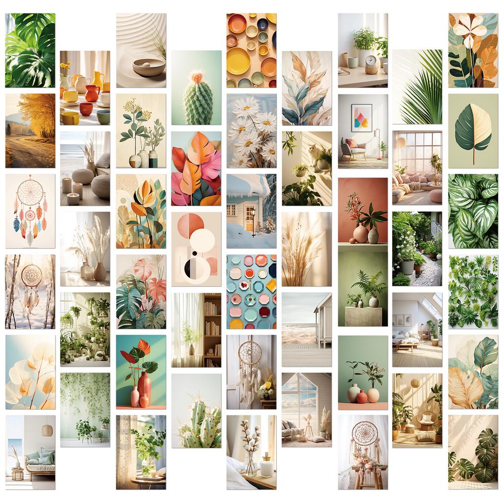 50 Nordic Style Cards, Handwritten Romantic Text Postcards, Retro Literary Greeting Cards, Photography Soft Cover Cards