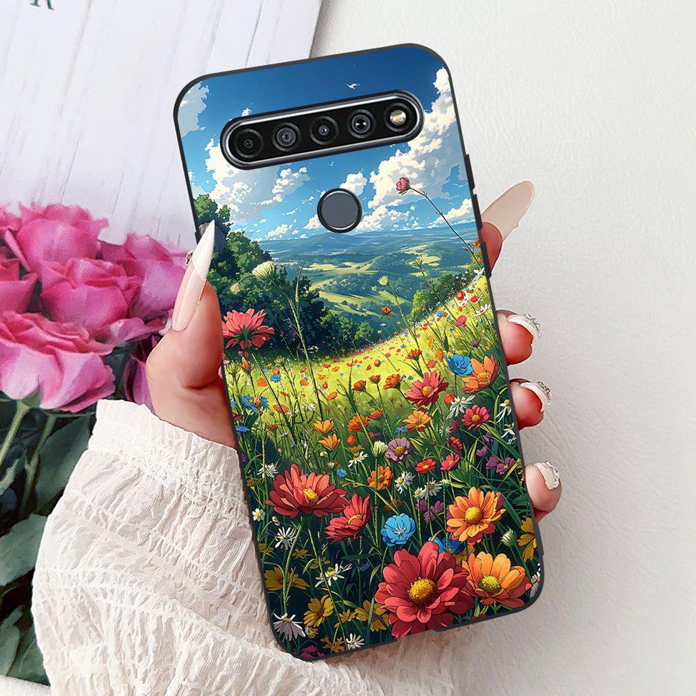 2020 For LG K41S LM-K410 Cover For LG K51S Case LM-K510 Luxury Butterfly Love Cute Cat Cool Handsome Lion Painted Black Silicone