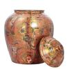 Bedruckter Blumen-Design Kupfer-Wasserspender Topf Matka, Aufbewahrung, HauskücheGarten, 6 LTR