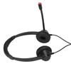 H390D‑RJ9‑MVA Telephone Headset Dual Ear RJ9 Plug Wired Black Noise Canceling Office Business Headse