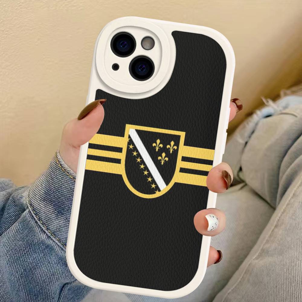 Bosnia And Herzegovina Passport Leather Phone Case For IPhone 16 15 14 13 12 11 Pro Max Plus Shockproof Cover