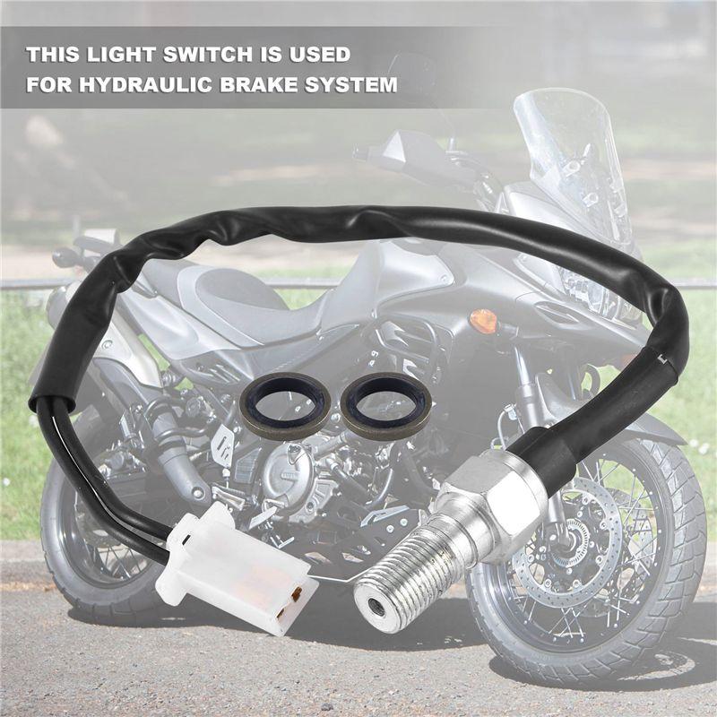 AB59-Motorcycle Hydraulic Brake Light Pressure Switch Banjo Bolt M10 Pitch For Honda Kawasaki Nissan Atvs M10 1MM