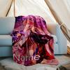 Pătură Personalizată cu Nume - Design cu Personaje Genshin Impact, Pătură pentru Canapea, Pat, Călătorii, Camping - Moale și Călduroasă, Cadou Minunat
