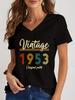 Unisexs Retro Shirts Graphic 1950 To 1959 Original Parts 1955 Design Fashion Trend Tee Vneck Y2k Shirts Aesthetics T Female