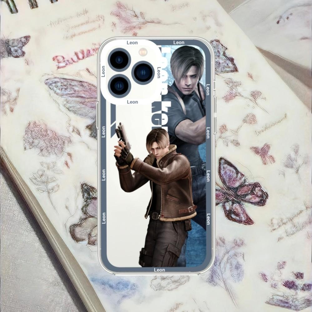 R-Resident Leon kennedy Evil Game Phone Case For iPhone 13 14 Mini 11 12 Pro Max Transparent Shell