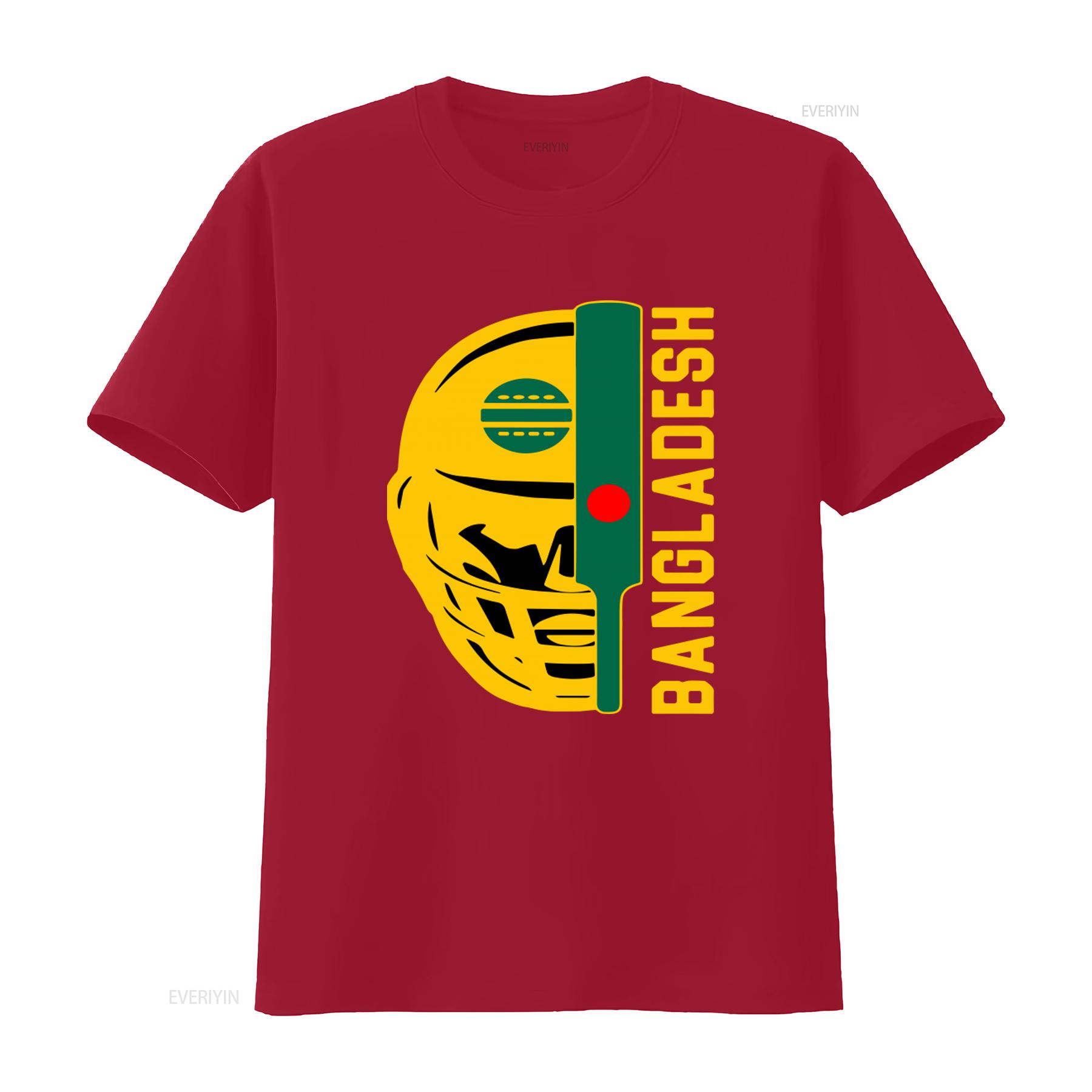 

Bangladesh Cricket Fan T Shirt with Helmet Ball Bat Design Perfect for Baseball Lovers vintage Washed Stretched Soft Slightly S
