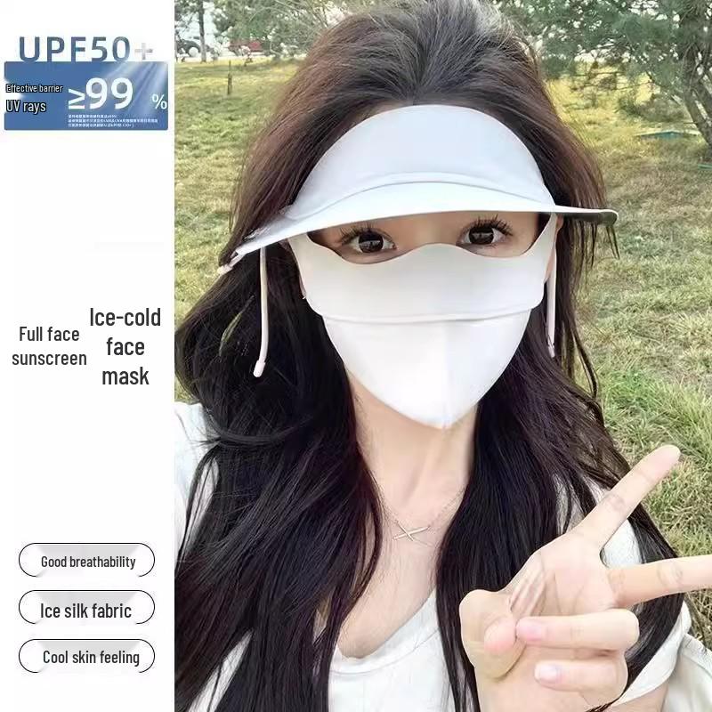 Facekini UV Protection Ice Silk Full Face & Neck Mask for Cycling