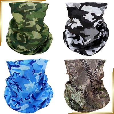 Used [NEW] [SMEHCF] Multi-purpose Bandanas 4 Pack for Women and Men, Headband, Balaclava, Hair Head Scarf, Face Half, Airsoft Paintball Mask, Neck