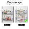 1Pc Kühlschrank Lagerung Mesh Tasche Küche Organisatoren Tragbare Gewürz Lebensmittel Snacks Net Tasche Doppel Fach Hängen Tasche Weiß Blau