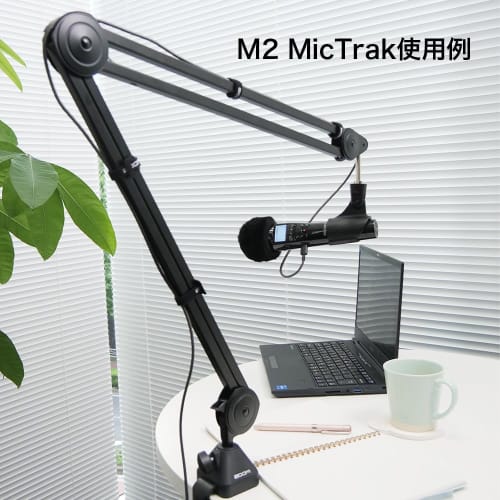 ZOOM M2 Handheld Microphone-Type 2-Track Recorder, Black, Supports 32-Bit Float Recording, Easy Operation with a Press of the REC Button, Includes a M