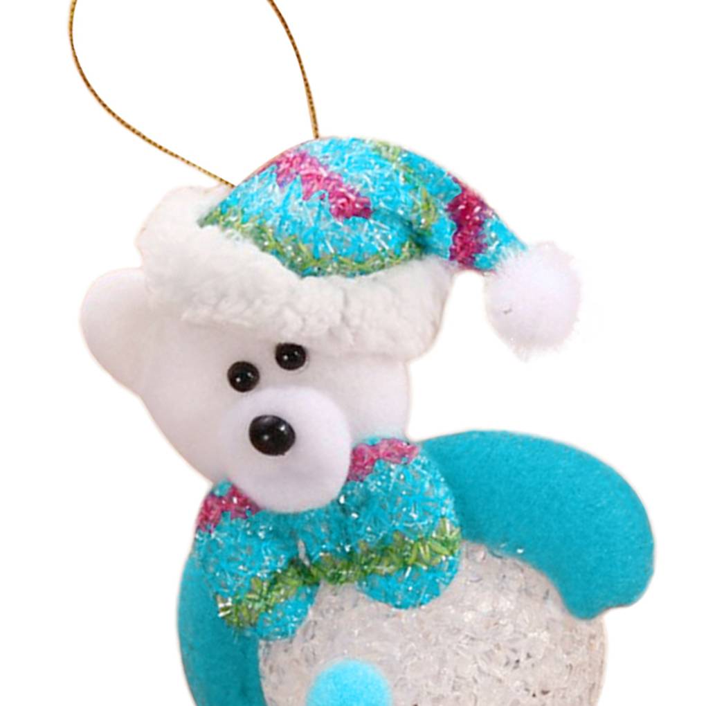 Christmas Gift LED Snowman Light Home Ornaments Xmas Tree Hanging Decoration