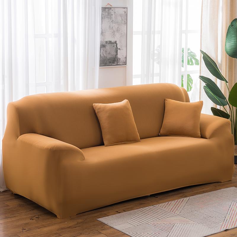 Solid Color Elastic Sofa Covers for Living Room Spandex Sectional Corner Sofa Slipcovers Couch Chair Cover Funda De Sofá
