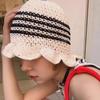 Y2K Korean-Japanese Hand Bucket Crochet Bucket Hats For Women Spring Autumn Winter Sun Cap Female Bow Designer Bob Basin Gorro