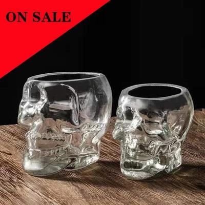 Halloween Haushalt Schädelkopf Glas Teetasse Transparentes Kristall Kaffee Saft Becher Trinkbar Club Whiskey Wein Bier Tasse