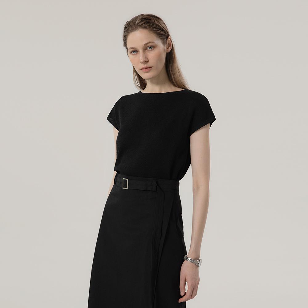 Mommet Bun Cap Sleeve Knit Black Free