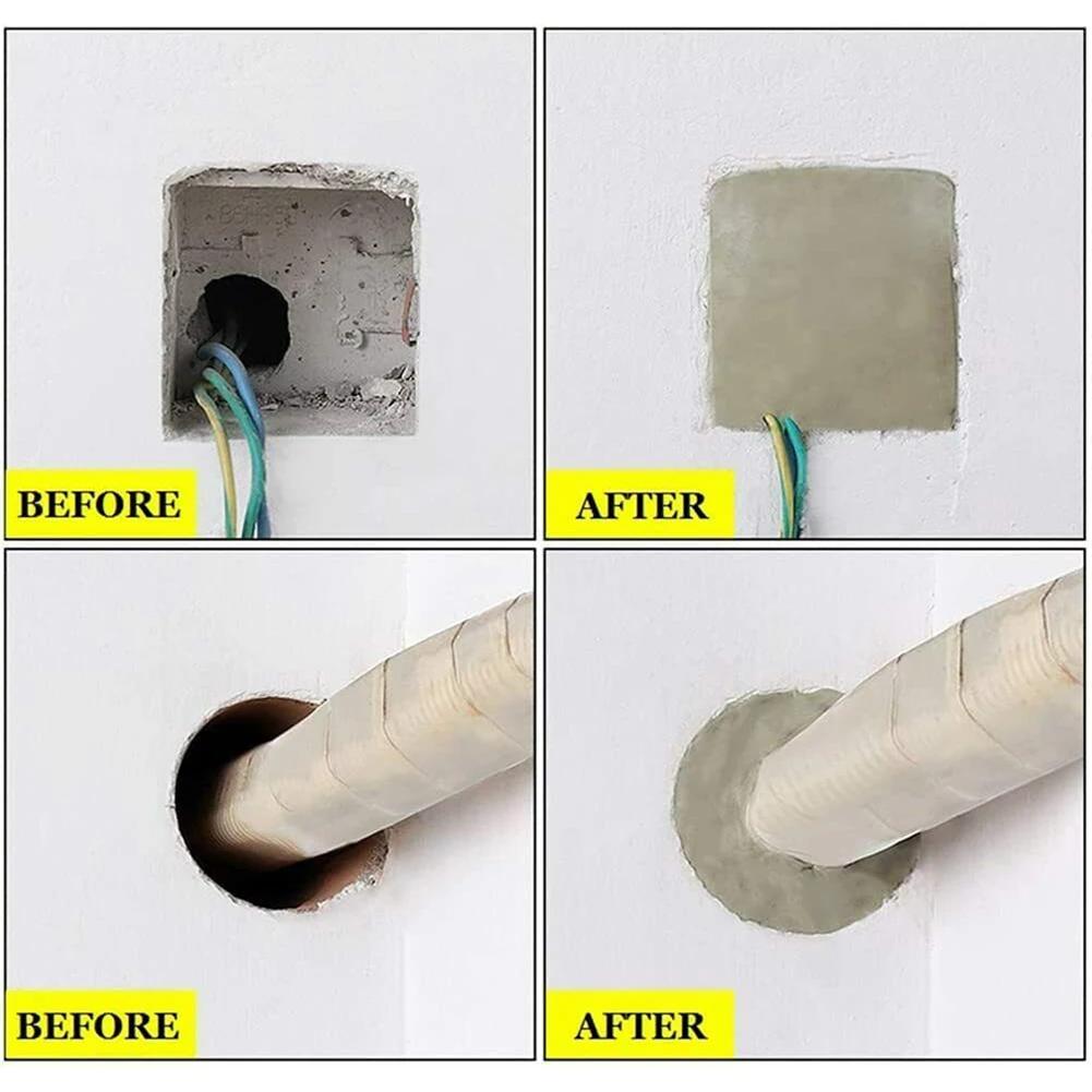 1/4pcs Wall Hole Sealant Waterproof Sealing Solid Glue For Sewer Pipe Wall Hole Repair Pipe Air Conditioning Hole Plugging Glue